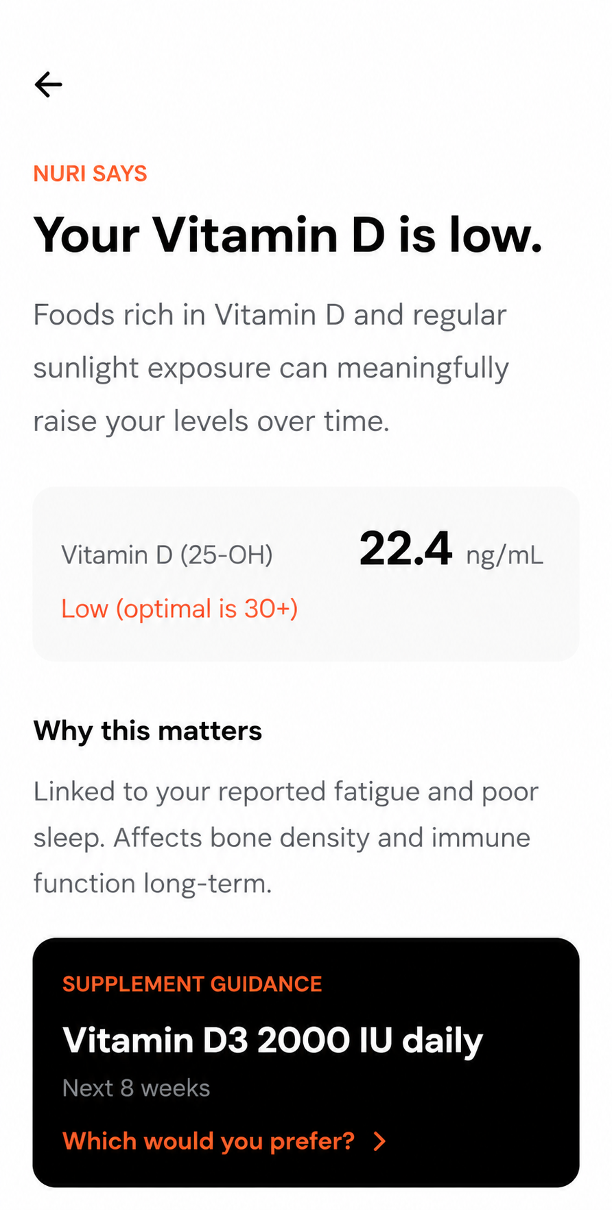Your daily nutrient guidance